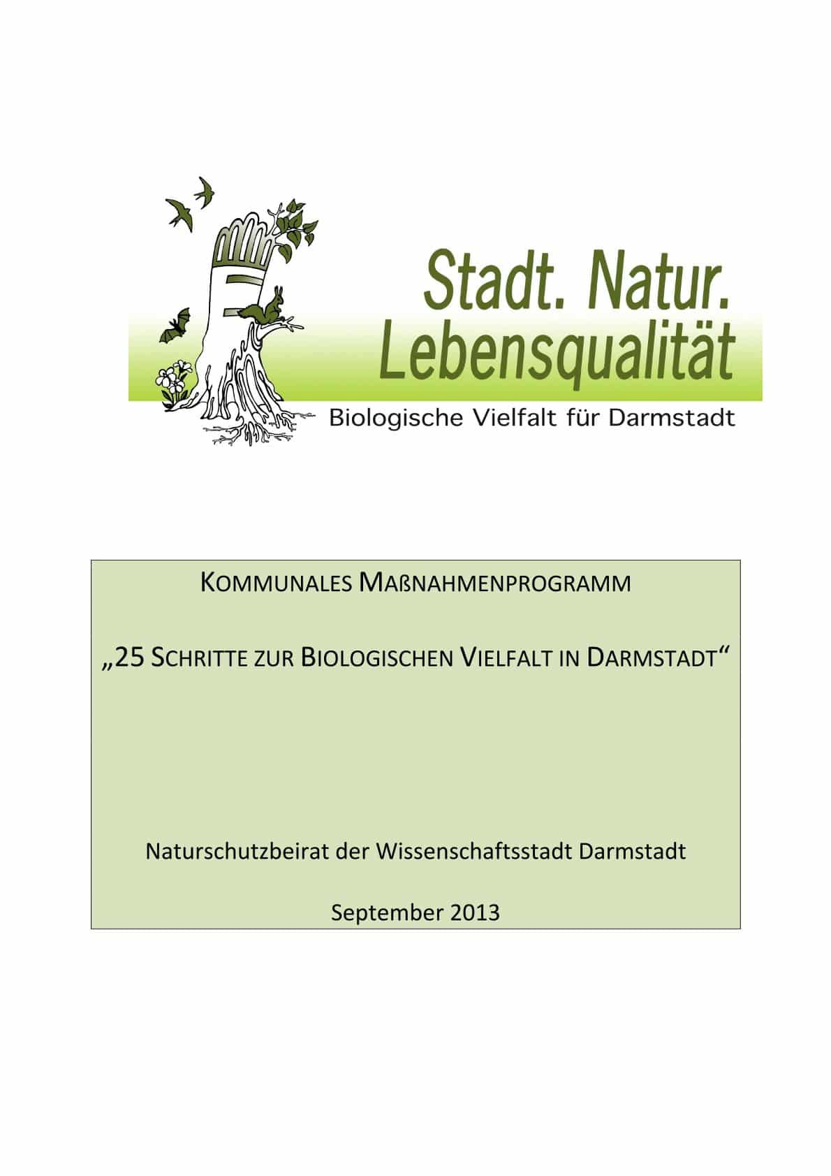 Biodiversitätsstrategie Darmstadt 2013