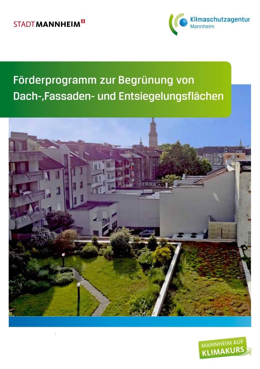Förderprogramm zur Begrünung von Dach-,Fassaden- und Entsiegelungsflächen