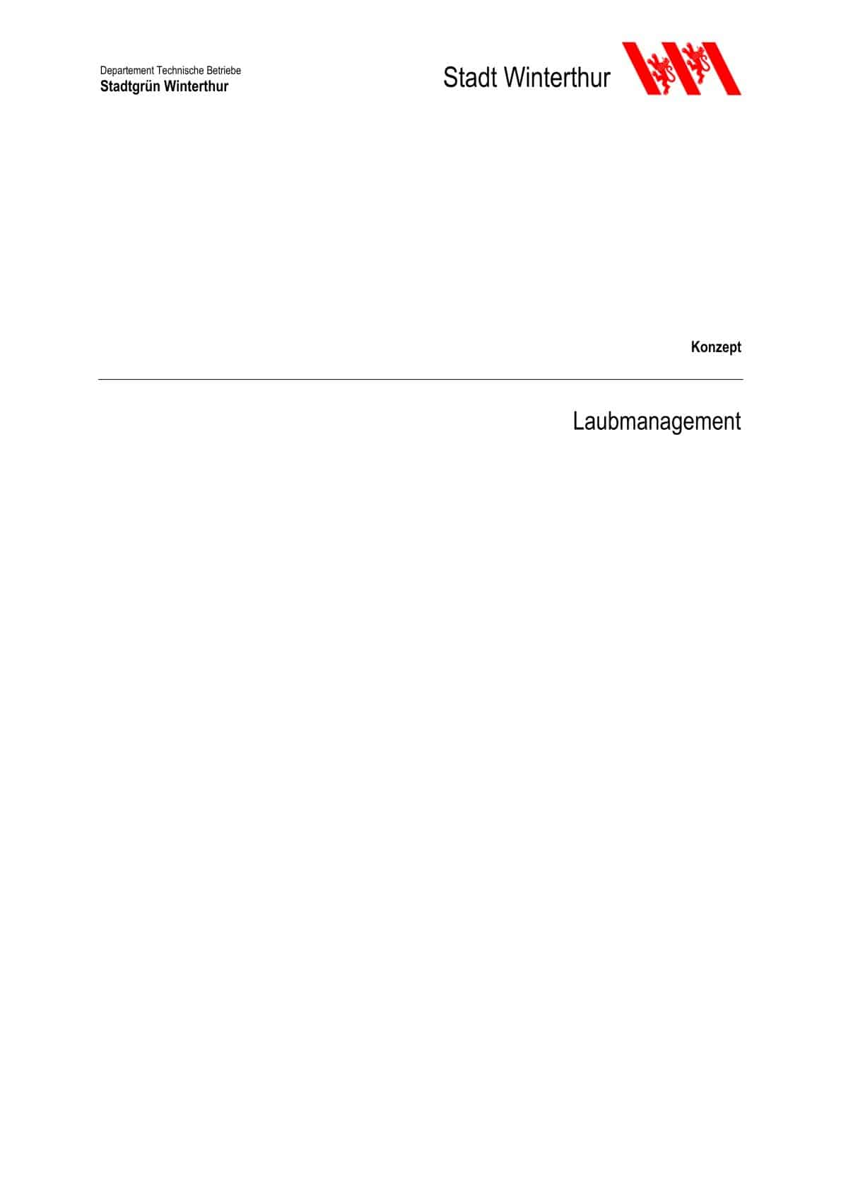 Konzept Laubmanagement
