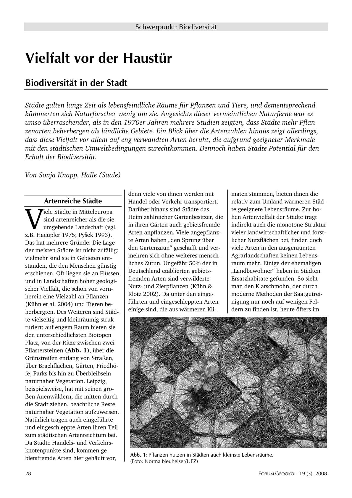 Vielfalt vor der Haustür