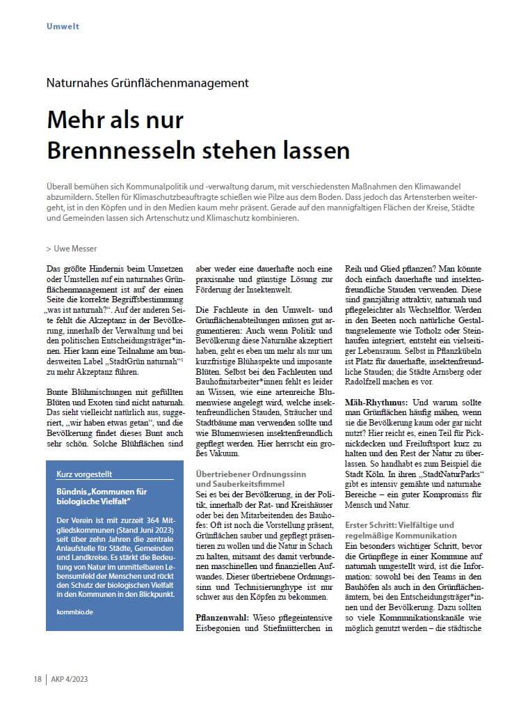 Mehr als nur Brennnesseln stehen lassen