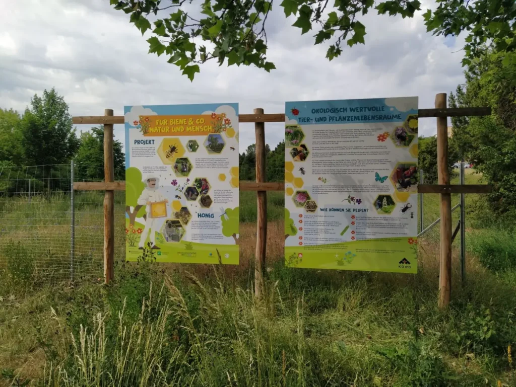 Kommunen für biologische Vielfalt - Praxisbeispiel - Stadt Erfurt – Für Biene & Co, Natur und Mensch4 - Infoschilder