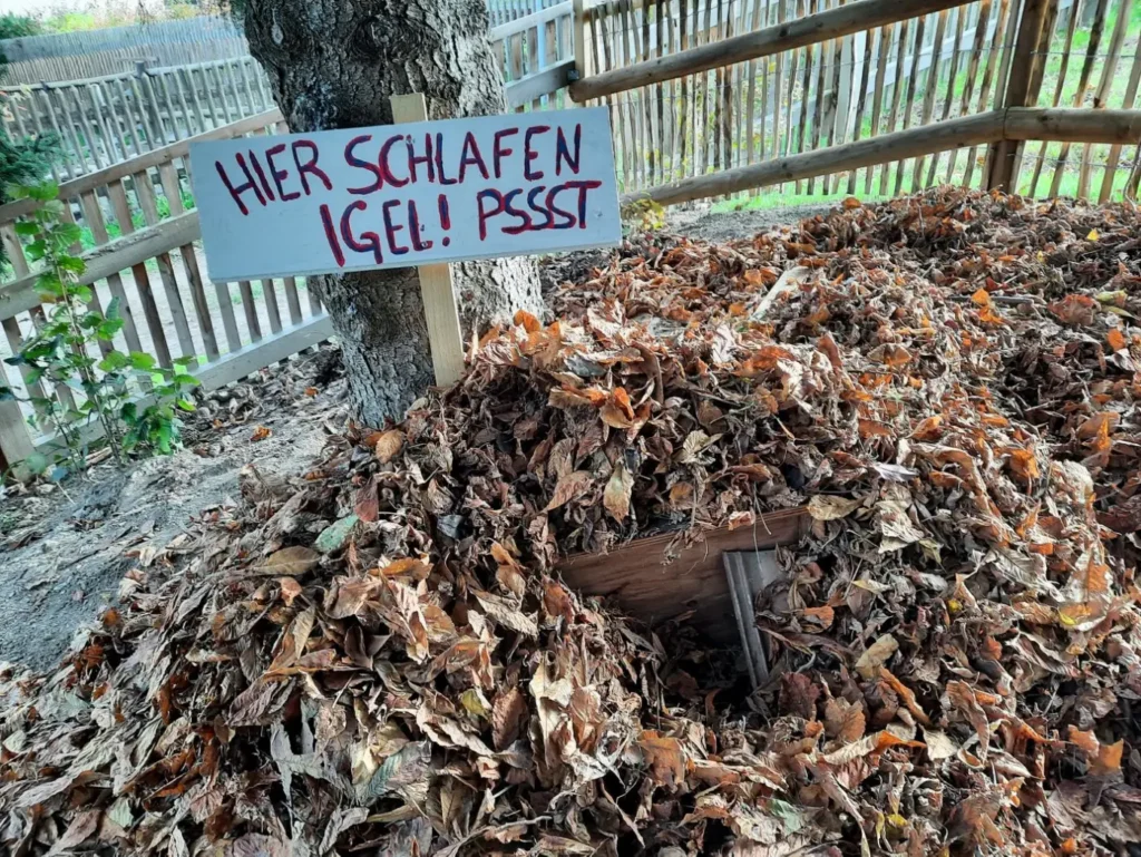Kommunen für biologische Vielfalt - Praxisbeispiel - Stadt Oelsnitz – Streuobstkindergarten1 - Igelhaus in der Steuobstkita