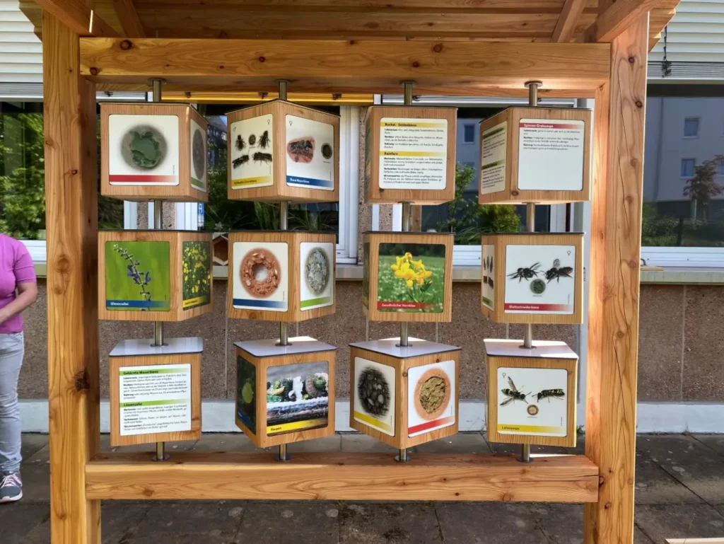 Kommunen für biologische Vielfalt - Praxisbeispiel - Landkreis Sankt Wendel – Wildbienen-Schulen im Landkreis St. Wendel – Bienenweiden und Insektennisthilfen als außerschulische Lernorte4 - Drehwürfeldidaktikum
